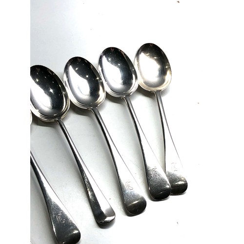 68 - 7 silver table spoons weight 360g