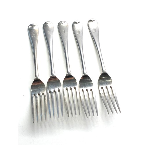 69 - Selection of silver table forks weight 260g