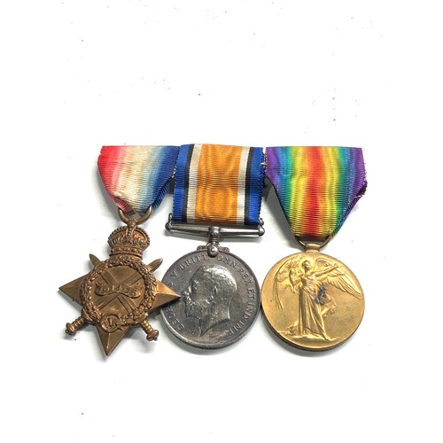 484 - ww1 trio medals to 7853 pte g.n smith scottish rifles