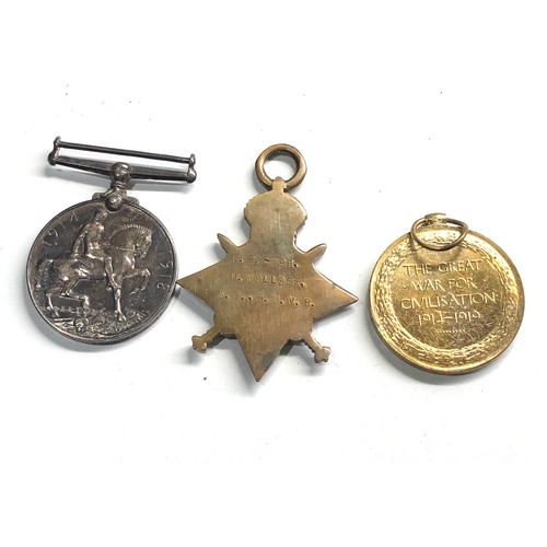 485 - ww1 trio medals to bz-841 a wallace A.B.R.N.V.R