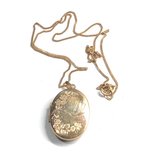 308 - 9ct gold locket necklace weight 4.8g