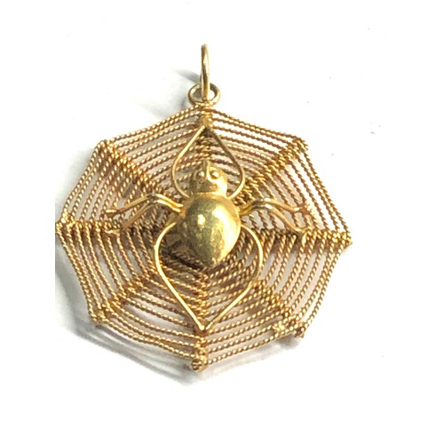 305 - Antique 9ct gold spiders web pendant weight 1.3g