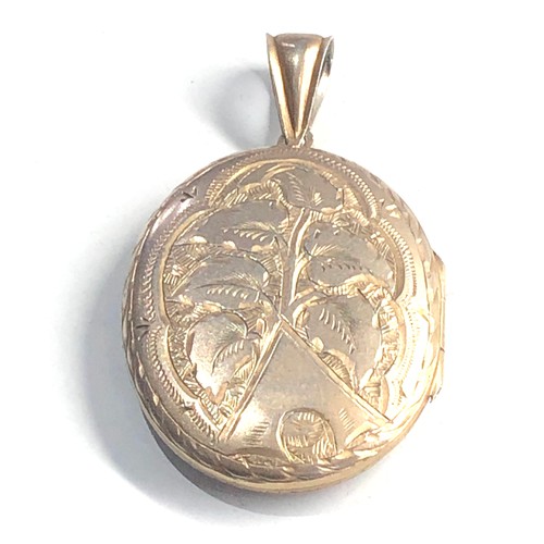 301 - Victorian silver gilt locket measures approx 5cm drop by 3.2cm wide