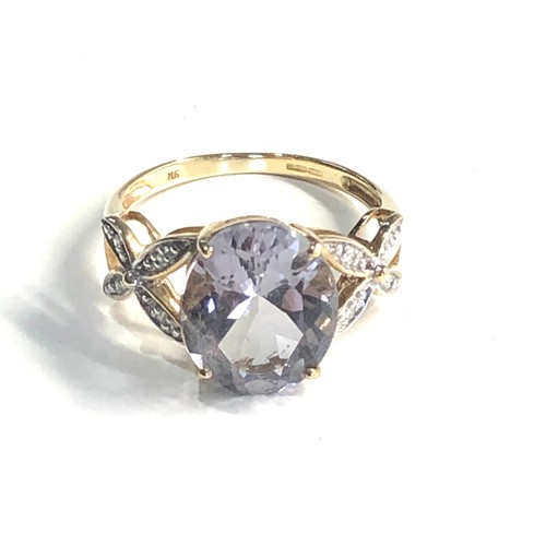 313 - 9ct gold amethyst ring weight 2.4g