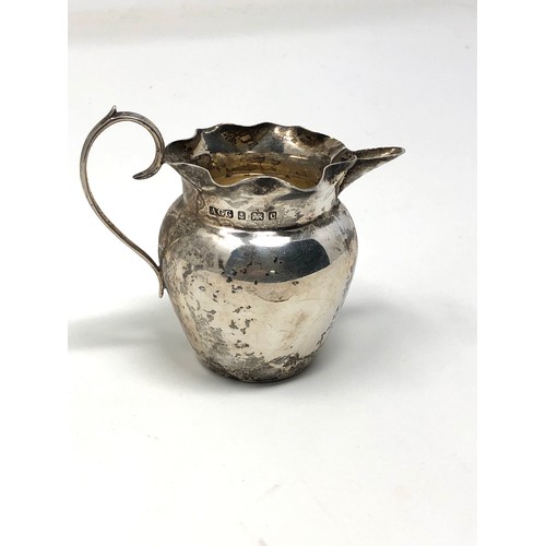 83 - Antique silver cream jug Birmingham silver hallmarks weight 75g