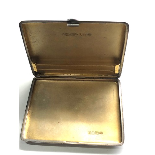 90 - Silver cigarette case London silver hallmarks weight 134g