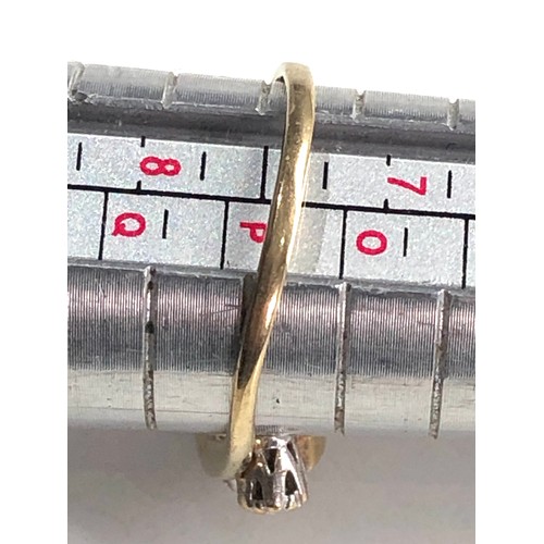 112 - 9ct gold diamond ring weight 2g