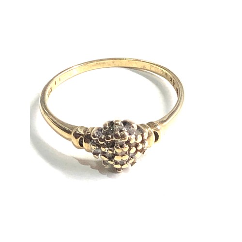 111 - 9ct gold diamond ring weight 1.5g