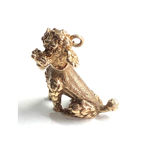 101 - Vintage 9ct gold poodle charm 7.2g