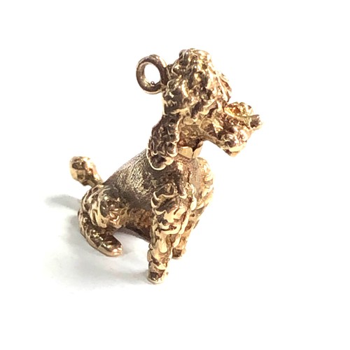 101 - Vintage 9ct gold poodle charm 7.2g