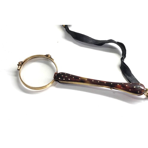 412 - Antique Victorian pique lorgnette