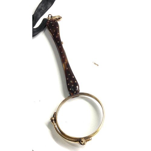 412 - Antique Victorian pique lorgnette