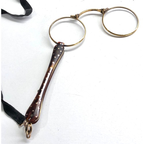 412 - Antique Victorian pique lorgnette