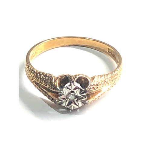 120 - 9ct gold diamond ring weight 3.1g