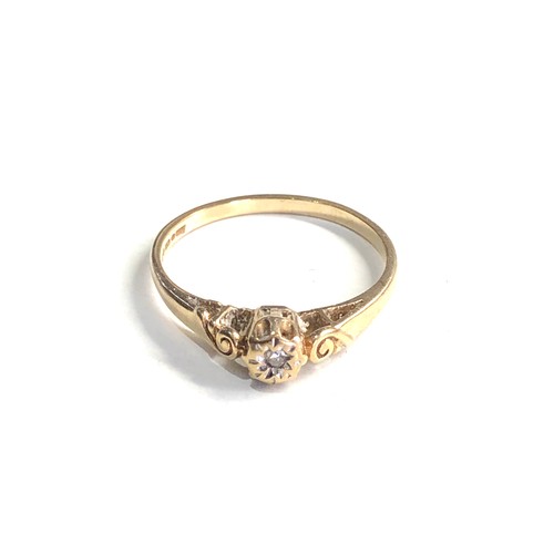 129 - 9ct gold diamond ring weight 1.6g