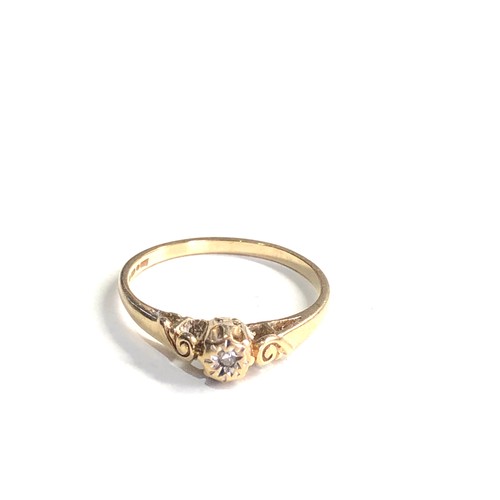 129 - 9ct gold diamond ring weight 1.6g