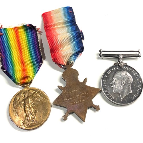 392 - ww1 trio medals to 3-8995 pte j.g walker west yorks reg