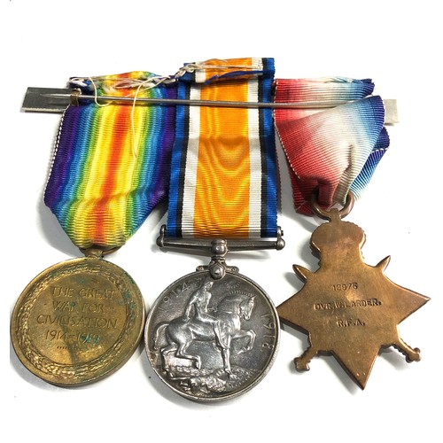 396 - ww1 trio medals to 12975 dvr w.larderr.f.a