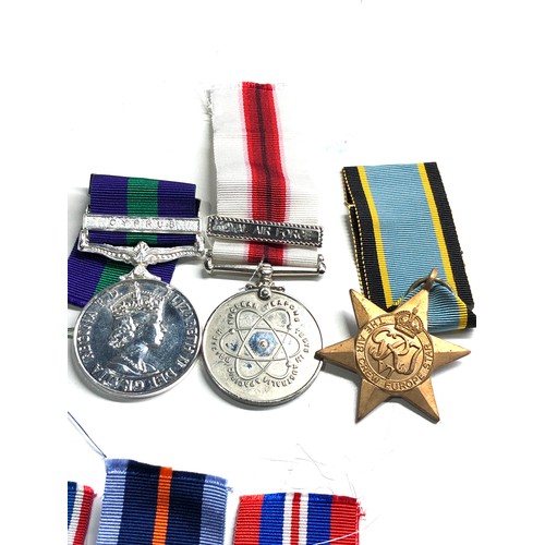 402 - 6 copy medals bomber command national service flying officers gsm & nuclear weapons some named