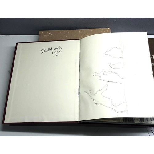 418 - Rare Henry moore signed limited edition sketchbooks signed inside back cover 2 books in outer case