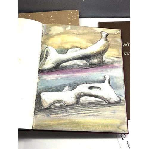 418 - Rare Henry moore signed limited edition sketchbooks signed inside back cover 2 books in outer case