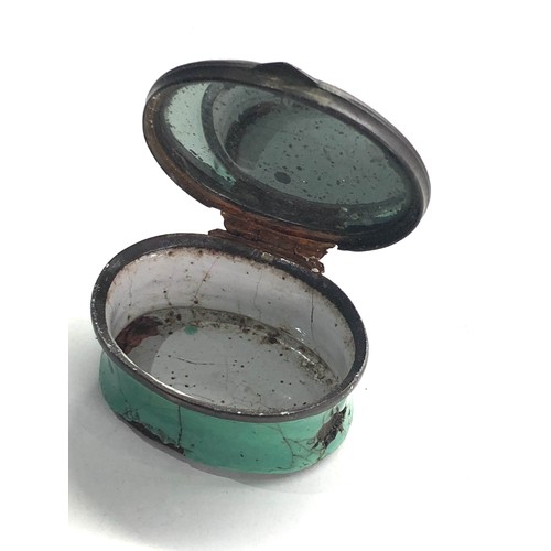 419 - 18th Century english enamel snuff box age related wear and enamel damage as shown