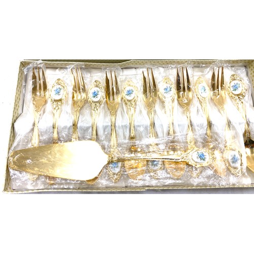 449 - 2, 24ct Plated etrite cutlery sets