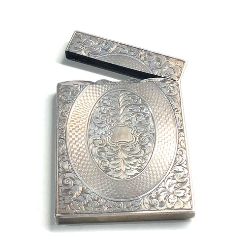 23 - Antique silver card case Dent to the top and bottom corner slight surface scratches dink to back