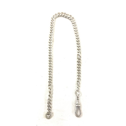 488 - Silver watch chain tapered with catch weight approx 34.2g