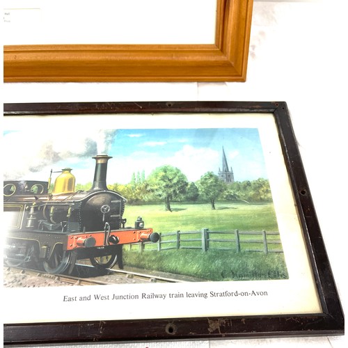 81 - 2 Framed train prints to include Hagley Hall by Barry Price, Travel Inn 1895, approximate measuremen... 