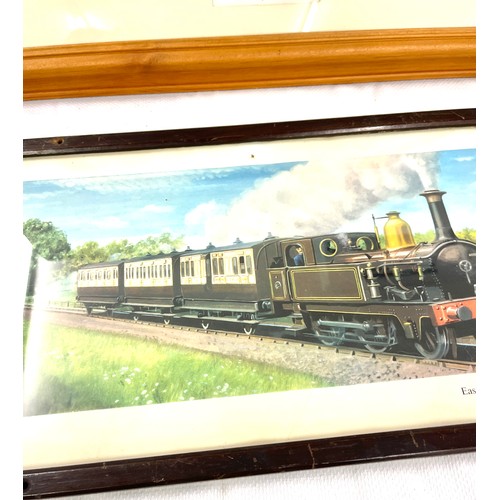 81 - 2 Framed train prints to include Hagley Hall by Barry Price, Travel Inn 1895, approximate measuremen... 