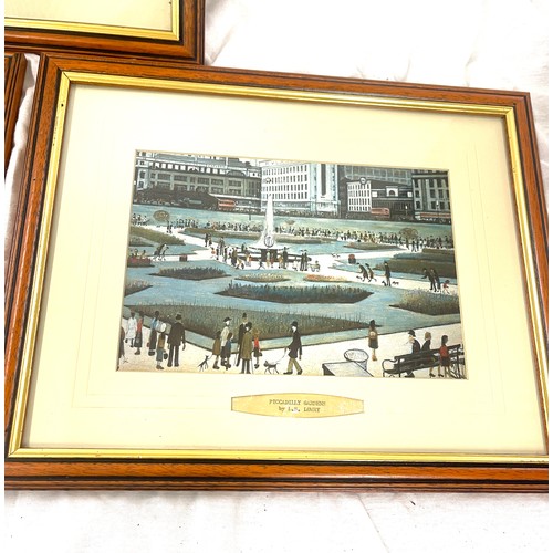 88 - Set 3 Lowry prints, approximate measurement of frame: 12 by 15.5 inches