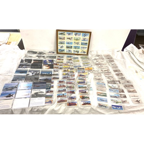 92 - Large selection of plane, trains, cigarette cards - part sets, to include Junior service cigarettes,... 