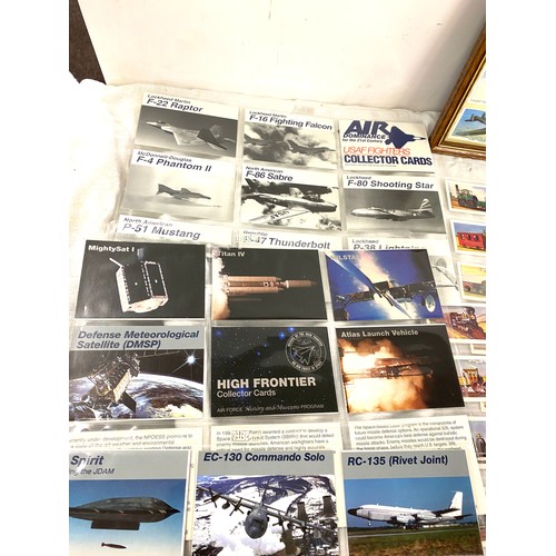 92 - Large selection of plane, trains, cigarette cards - part sets, to include Junior service cigarettes,... 