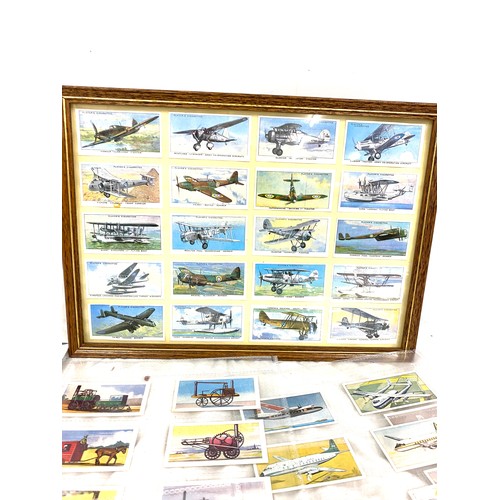 92 - Large selection of plane, trains, cigarette cards - part sets, to include Junior service cigarettes,... 