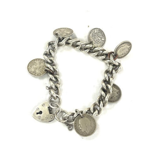 483 - Heavy sterling silver ladies bracelet, approximate weight 47g