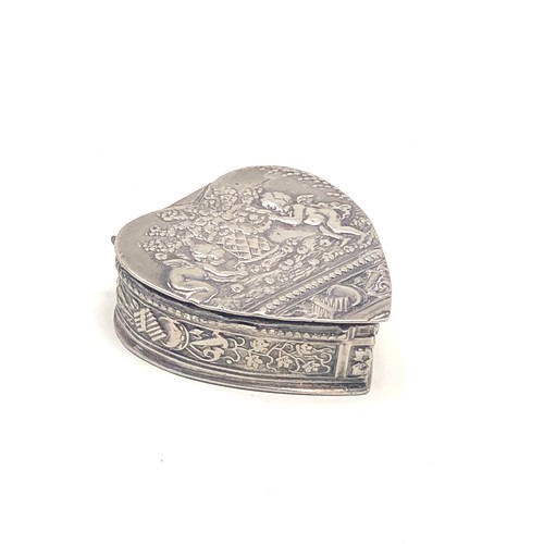 63 - Antique continental silver pill box