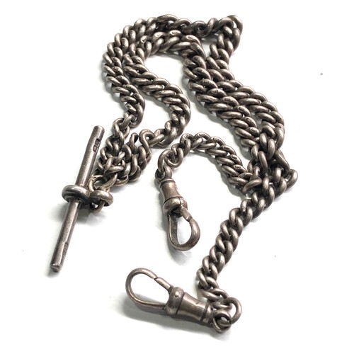 2 - Silver double albert watch chain 29g