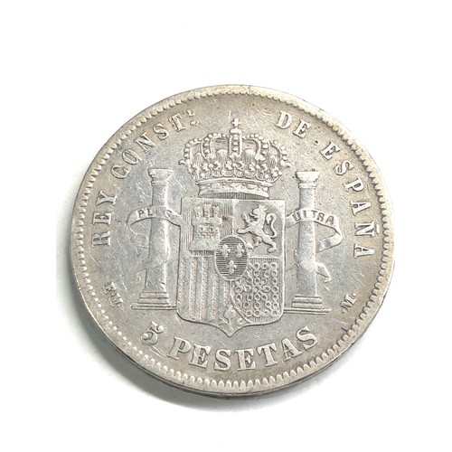 427 - Silver 1878 spanish 5 pesetas