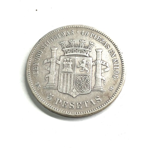 428 - Silver 1870 spanish 5 pesetas