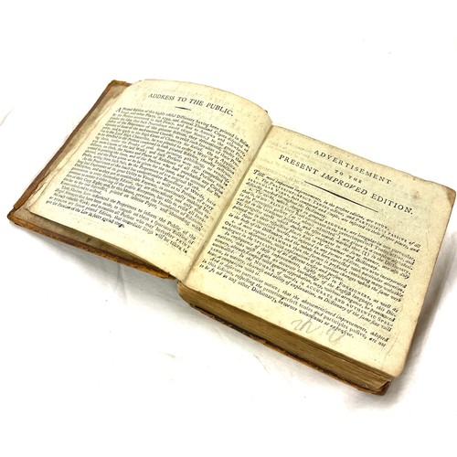 461 - Antique Jn. neen 1805 dictionary, Enticks spelling Dictionary, The English Tongue, A complete Pocket... 