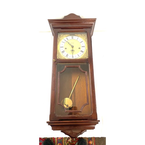 75 - 3 Key hole wall clock with pendulum