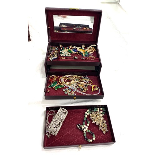 468 - Selection of Vintage and later costume jewellery and jewellery box