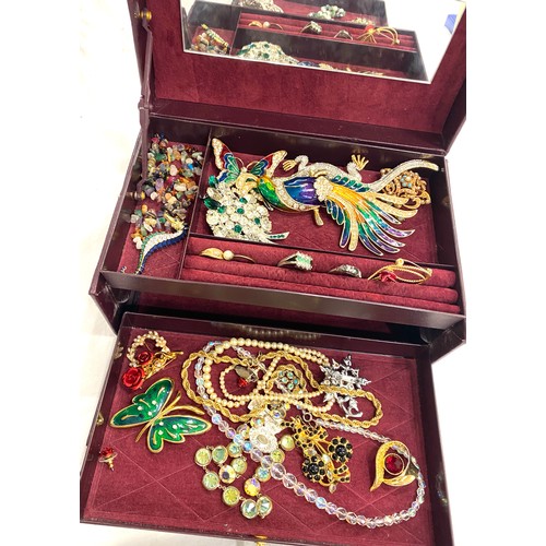 468 - Selection of Vintage and later costume jewellery and jewellery box