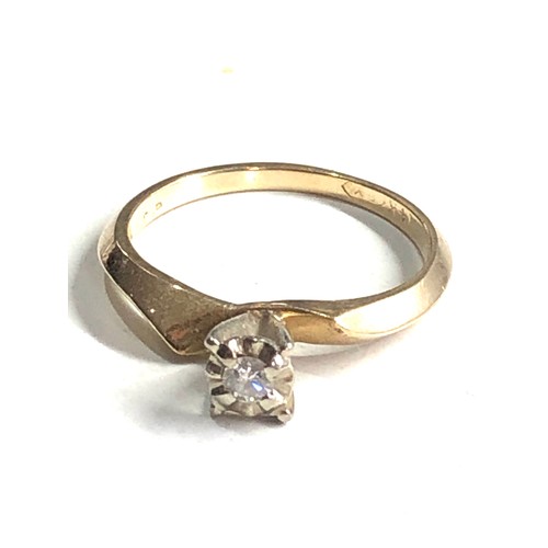 151 - 14ct gold diamond ring weight 2g