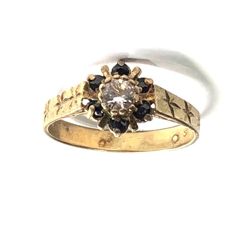 153 - 9ct gold paste stone ring weight 2g