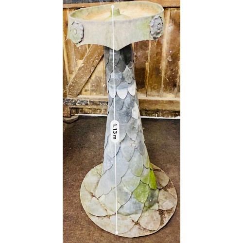 100Z - Lead effect vintage bird bath