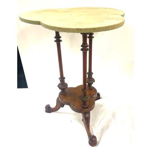 335 - Victorian clover top table, approximate measurements  Height 28 inches