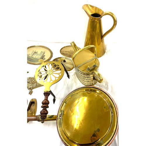 218 - Large selection of brass and copper ware