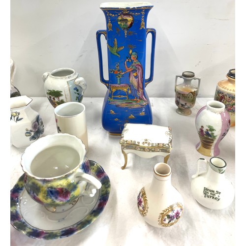 260 - Selection of collectable jugs and vases to include Royal Worcester, silver rimmed vase etc